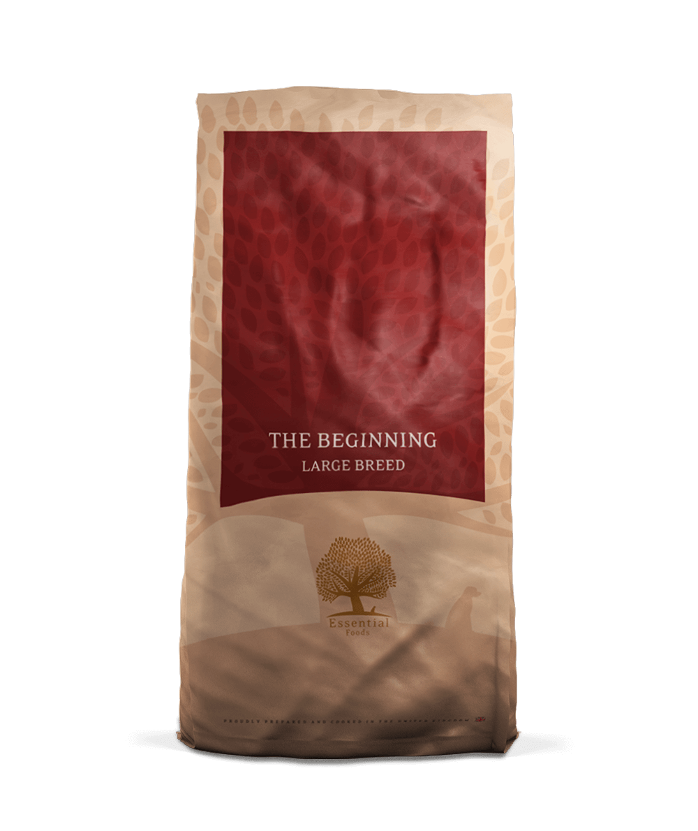 LARGE BREED the BEGINNING (1) Корм для щенков крупных пород собак Essential Foods The Beginning - Large Breed 100% натуральный беззерновой корм для щенков крупных пород собак. Содержит 74% мясных ингредиентов